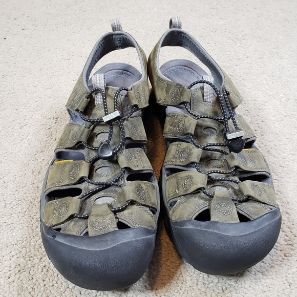 KEEN Newport Leather Hiking Sandals for Men 14M Waterproof Green - Picture 5 of 11